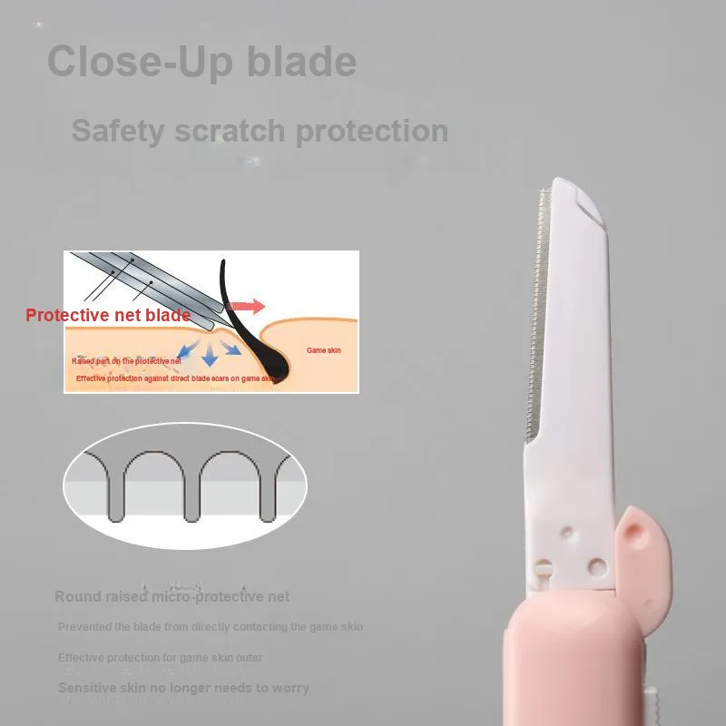 JIAOXUEFEI Rhombus Exquisite Retractable Eyebrow Razor Shaving Blade Perfect For Beginners Cosmetologists Portable-8