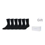 Milk White Blue Box+3 Pack (Black-Thigh-High Socks)