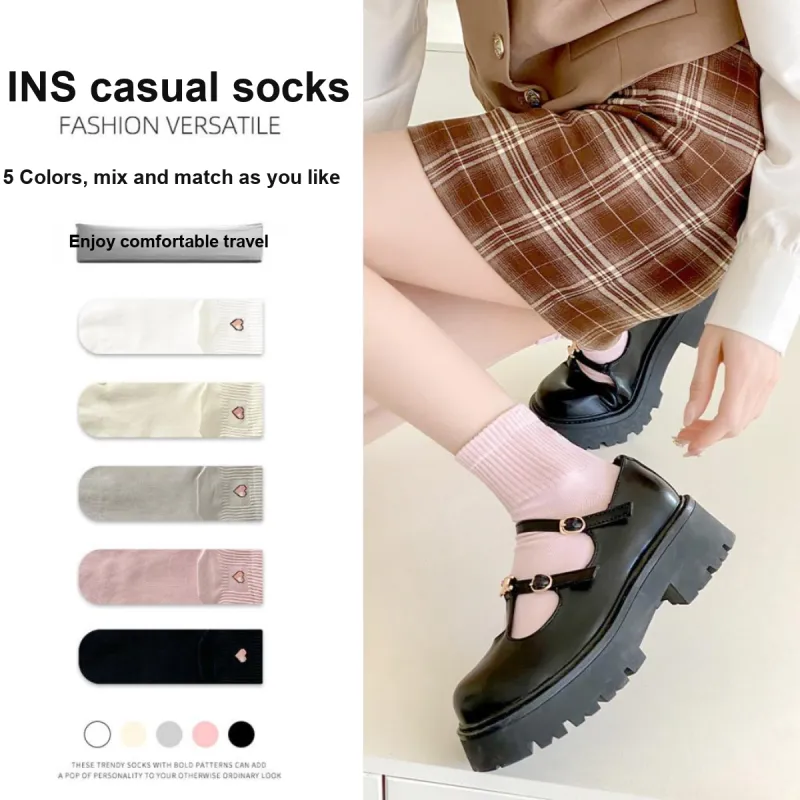 AUGUST Mid Calf Socks Women's 5 Pack-2