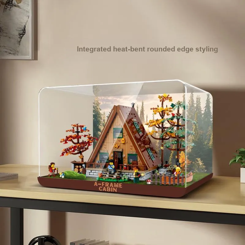 LIGHT YOUR BRICKS Compatibility Building Block 21338A Shape Forest Wooden House Display Case Model Accessories-2