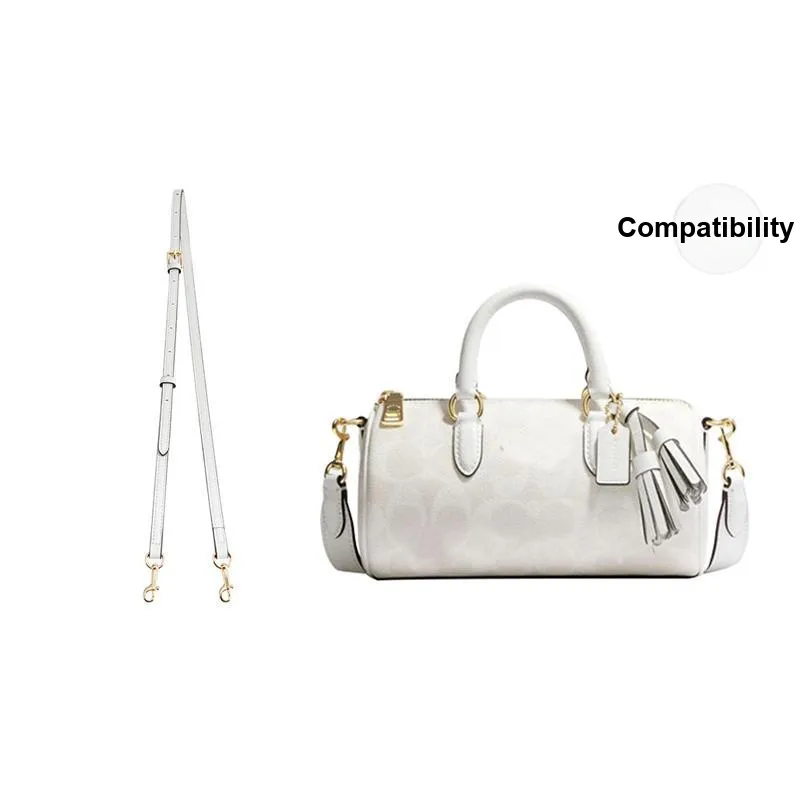 Luxury Care Artisan Workshop Microfiber Leather Pen Tube Bag With Shoulder Strap Women's White/Black