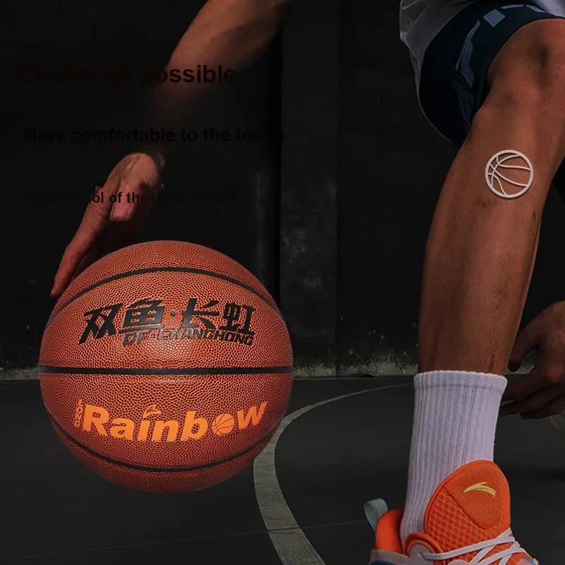 DOUBLEFISH PU Basketball Red Brown Ball Size 4 Training-4