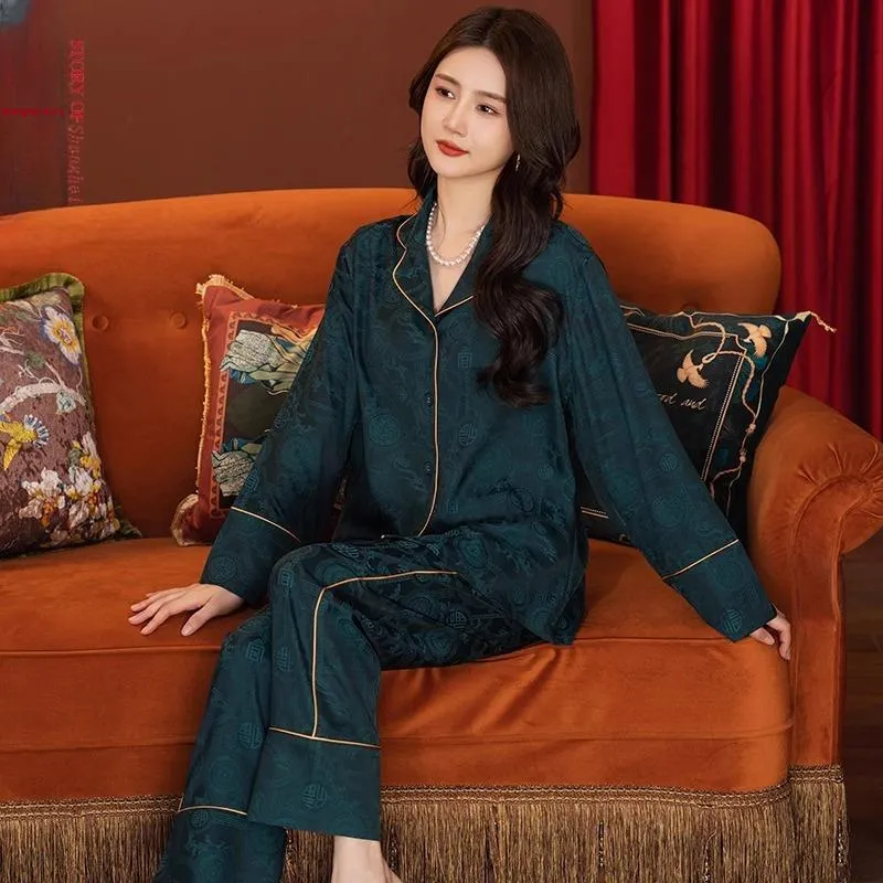 Shanghai Story Pajama Set Women's Gift Box Set Blue-3