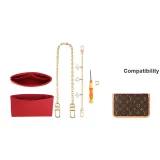 Four-Leaf Clover Extender Chain+Red Medium Size Child Bag Liner[Underarm]Set
