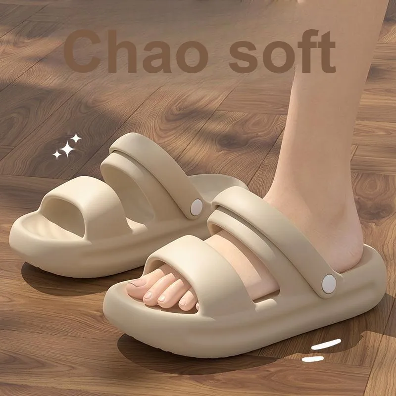 LUNNIFEIYA Squashy And Bouncy Feeling Sandal Summer Outerwear Platform Seaside Slip Resistant EVA Reversible Slippers-3