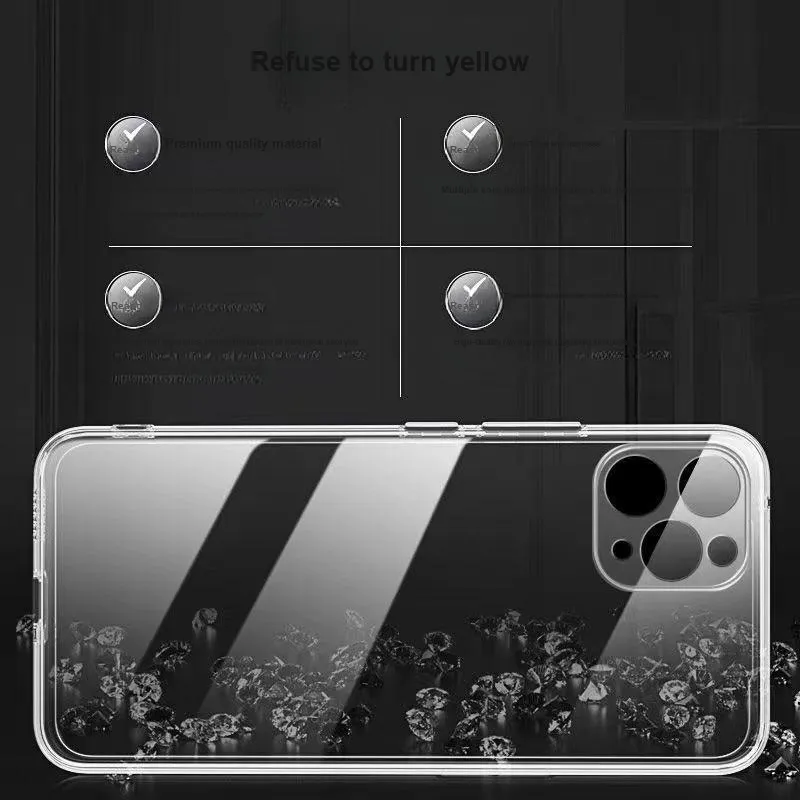 QIZHENG TPU Material Straight Edge Transparent Phone Case Compatible With Redmi K70/K60/K50/K40 Pro/K30s-5