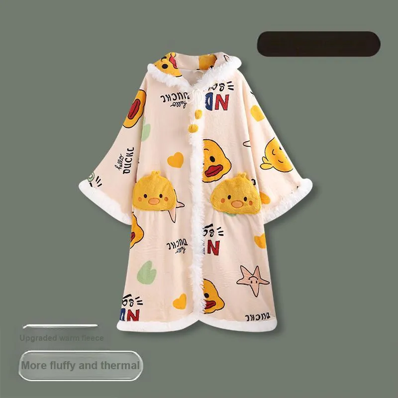 Wabi Town Pajama Robe Women's Yellow-1