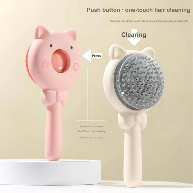 Love Of Wormwood One Touch Push Button Air Cushion Comb Magnetic Retractable-7