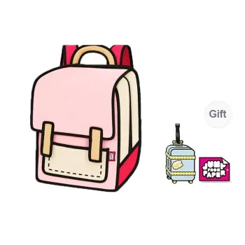 JumpFromPaper Polyester Comic Universe Backpack Large Size Women's Light Sweet Pink
