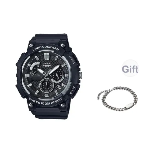 CASIO Кварцевый механизм Часы Мужские Черный циферблат