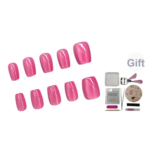 JIACHUN Сиреневый Кошачий глаз False Nail Розовый Короткий LADDER Конфетный цвет Pure Soft Brightening Короткий Лак для ногтей Однотонный Градиентный