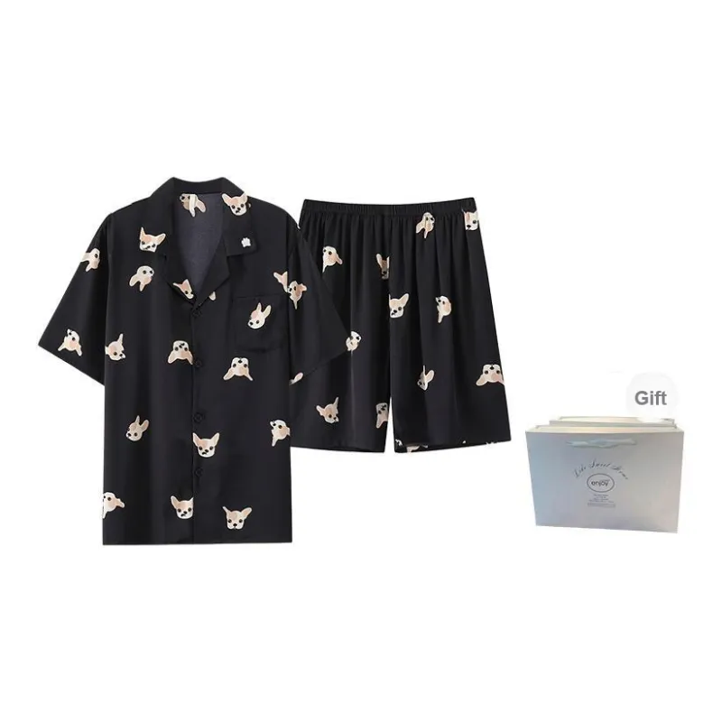 FOREVER 21 Pajama Set Men's Navy Blue-0