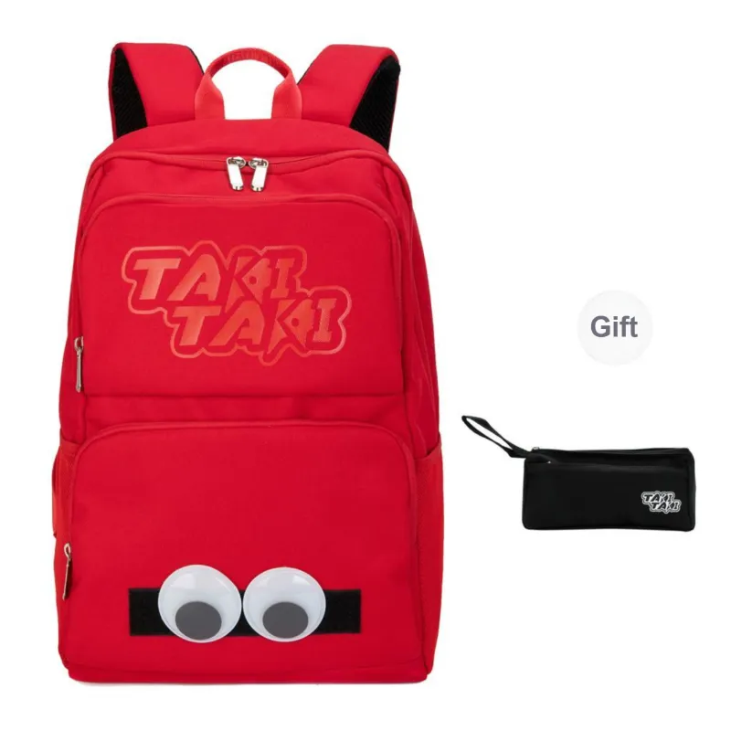TAKI Oxford Computer Backpack Unisex Classic Black/Haze Blue/Red-12