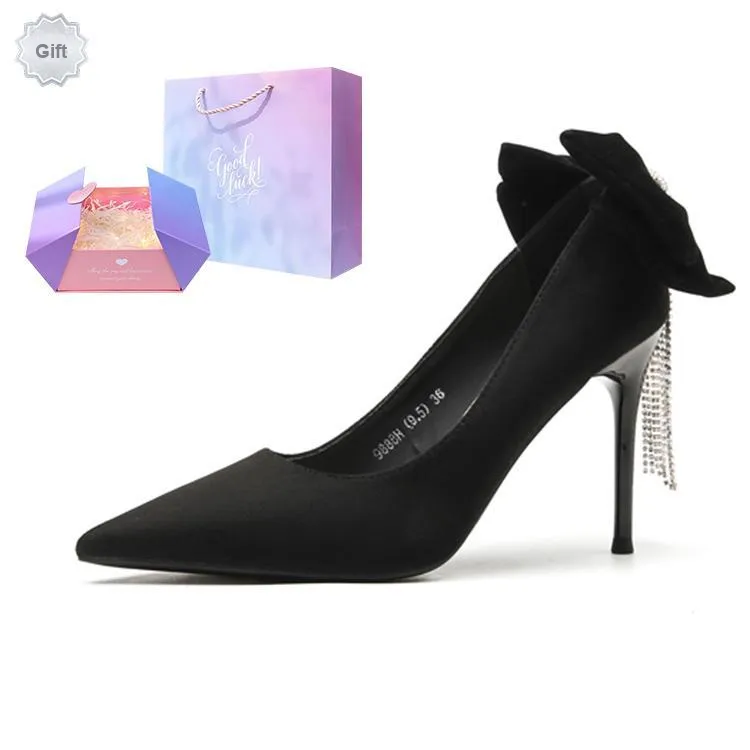 KATHRYN WILSON Slim Heel High Heels 9.5CM Women's Black-6