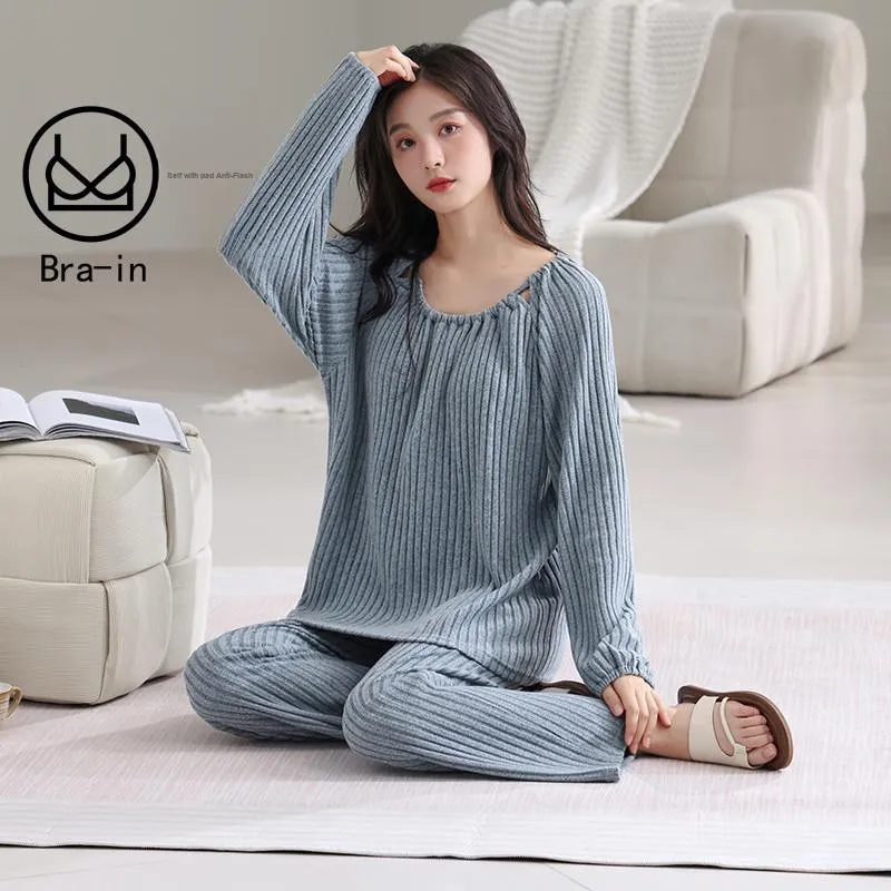 MADALLO Pajama Set Women's Slate Gray-3