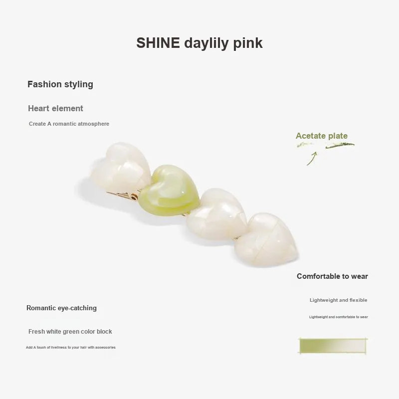 SHINE Spring To Summer Collection Plate Hair Clips Women's-5