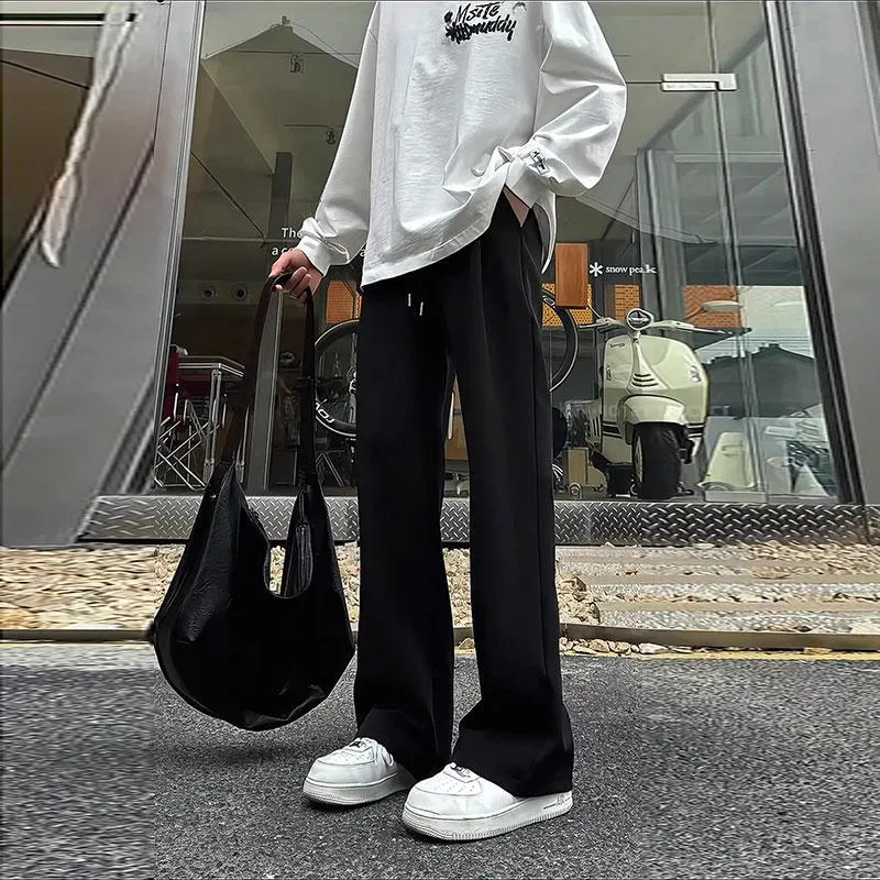 K411 Casual Pants Unisex Black-4