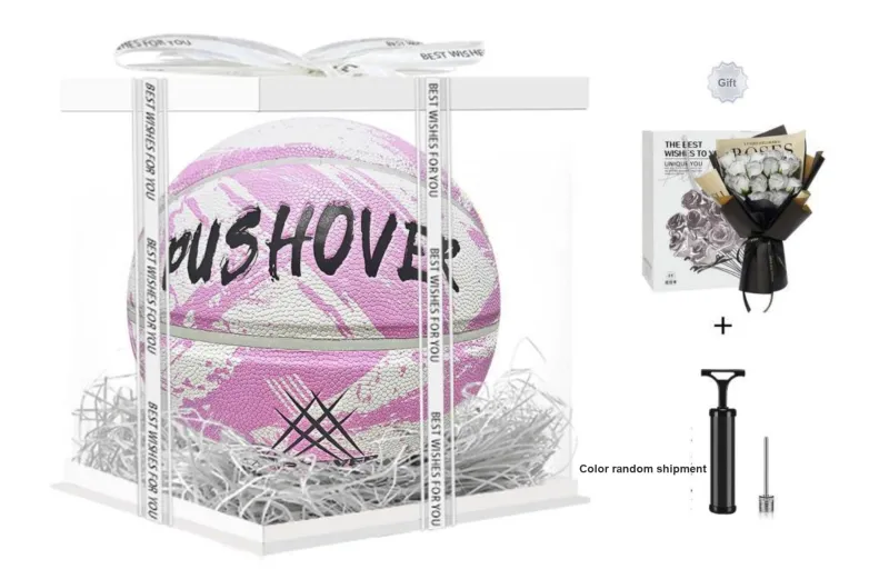 PUSHOVER PU Basketball Size 7 Training Unisex-14