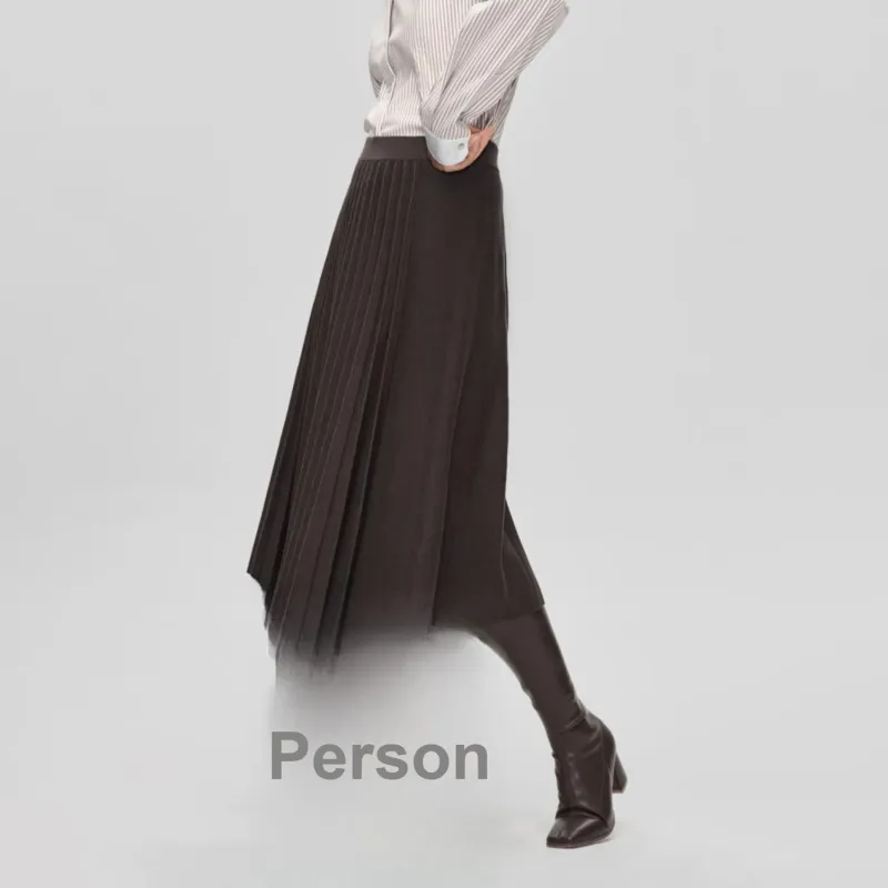 OVV Casual Short Skirts Women's Dark Coffee Solid Color A5-4