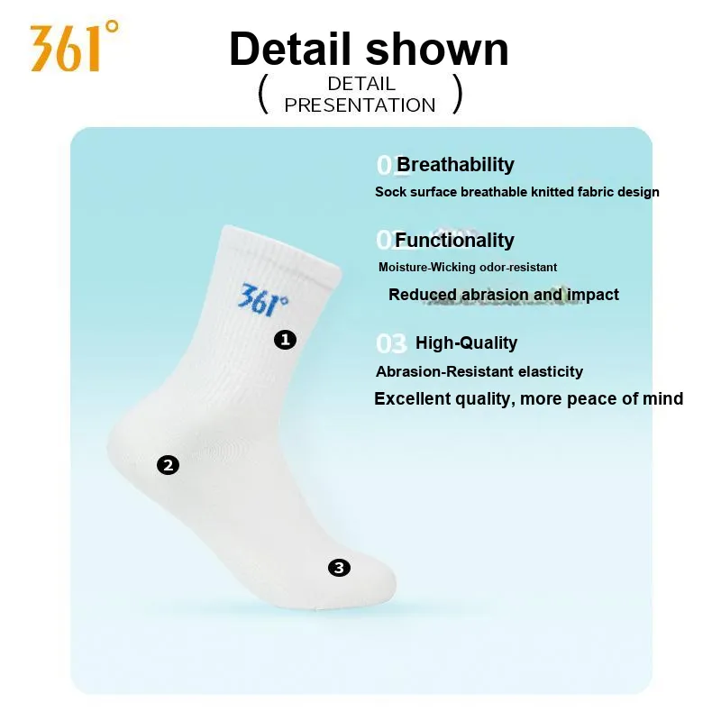 361° Mid Calf Socks Unisex Combo Set-2