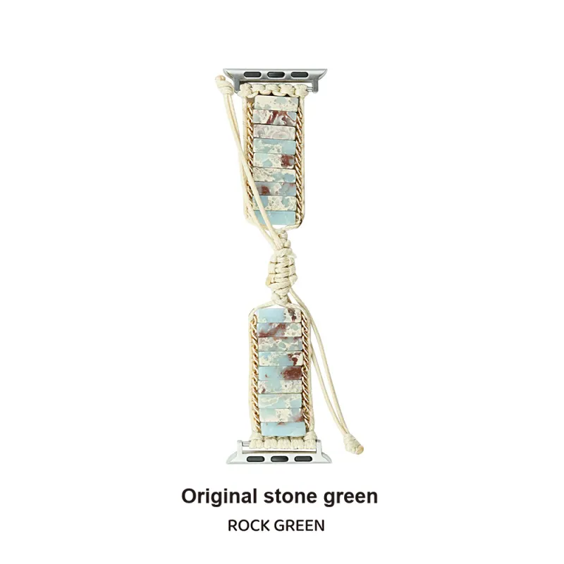 Vobafe Watch Band Apple Compatibility Original Stone Woven Rope Material-1