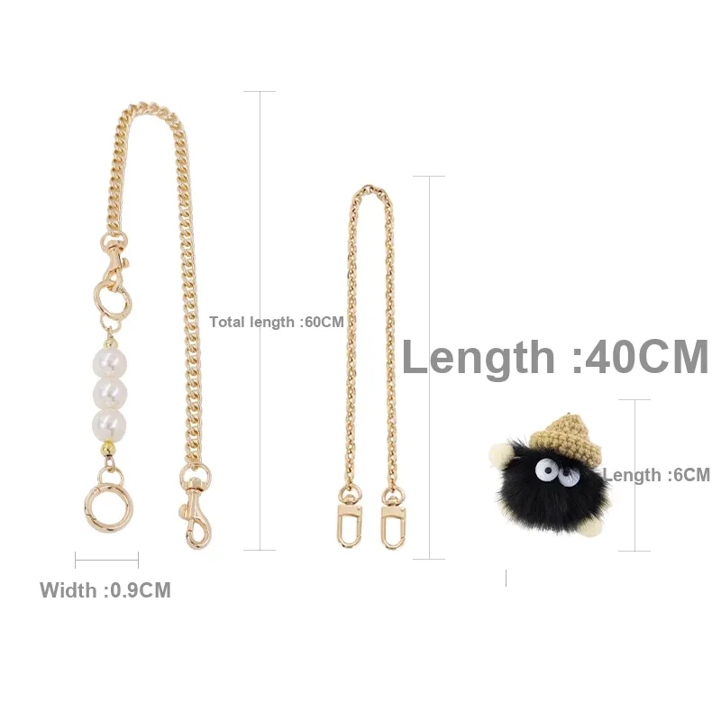 Metal Bag Chain Shoulder Strap Women's Antique Gold-9