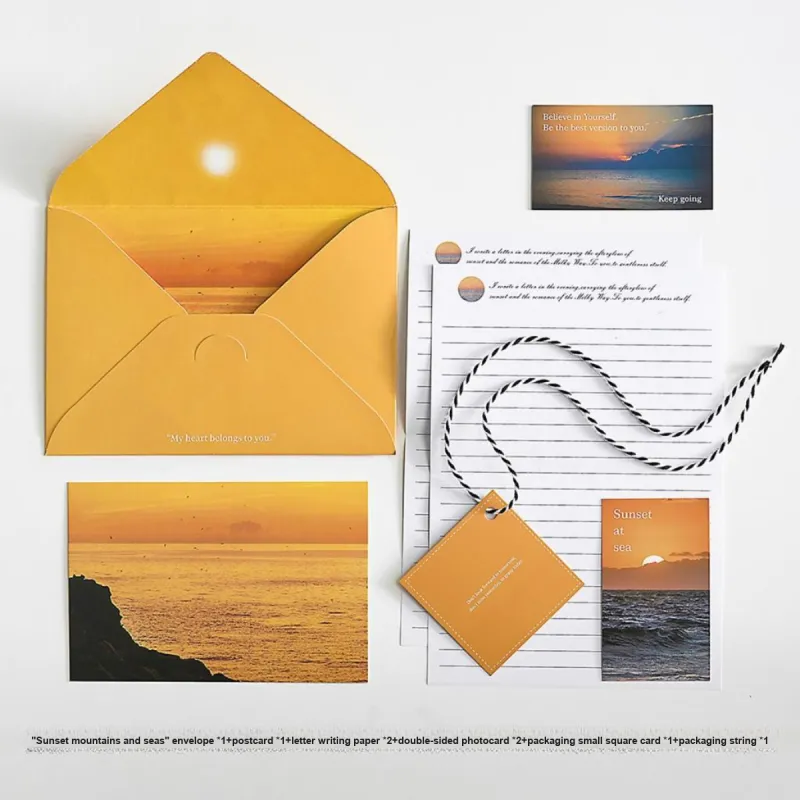 QIFEITU Wind And Moon Limitless Good Looking Artistic Style Clothing Sets Letter Envelopes / Stationery-1