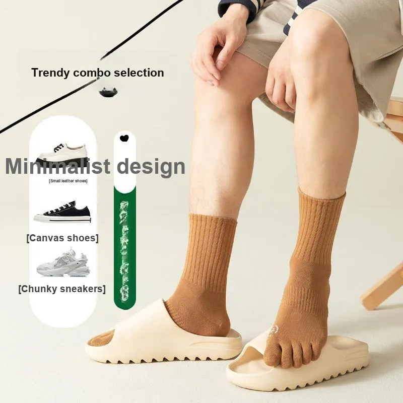 FUGEER Mid Calf Socks Men's 4 Pack-4