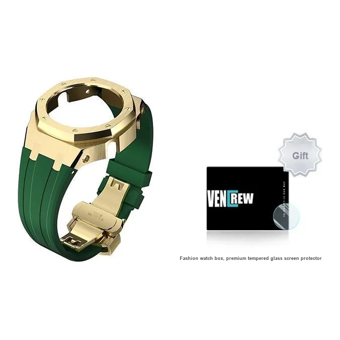 VENCREW Protective Case Casio Stainless Steel Case Material 2100 Custom AP Oak