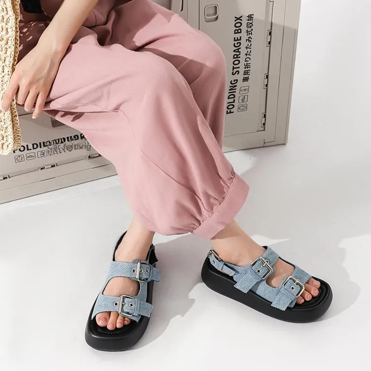 Old Meow Platform Height Increasing Beach Sandals Women's-5