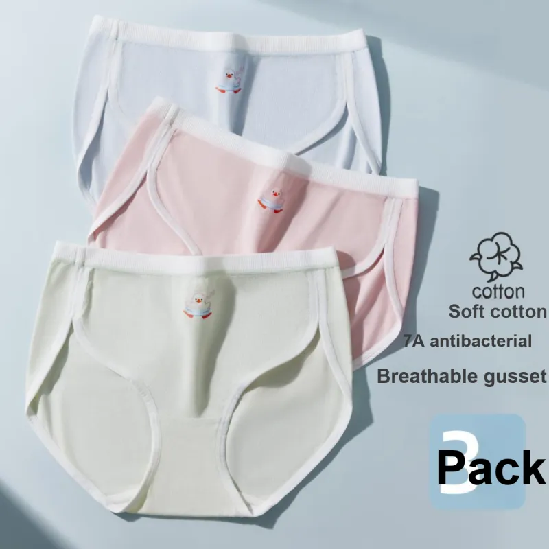 Urban Beauty Underpants Fashion Basic Versatile Skin Friendly Breathable Women's 3 Pack-1
