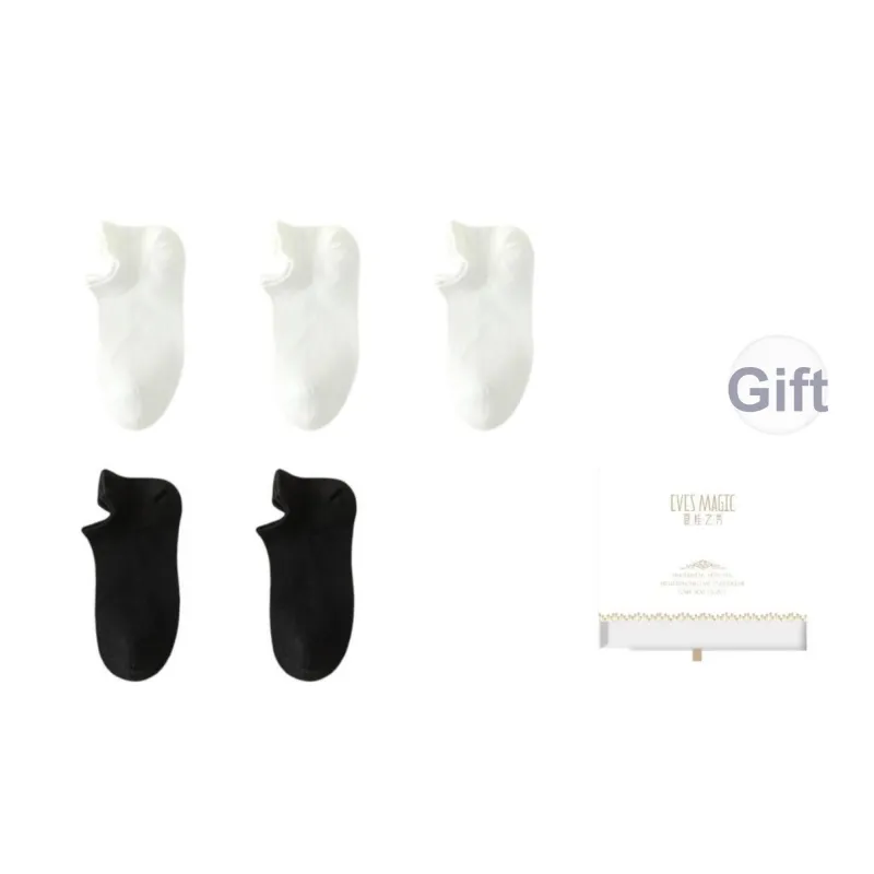XIA.WA.ZHI.XIU Ankle Socks Women's Shopping Bag 5 Pack-3