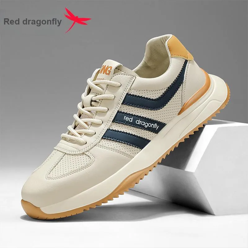RED DRAGONFLY Men's Casual Shoes Men's Comfortable Low Top Round Tip-4