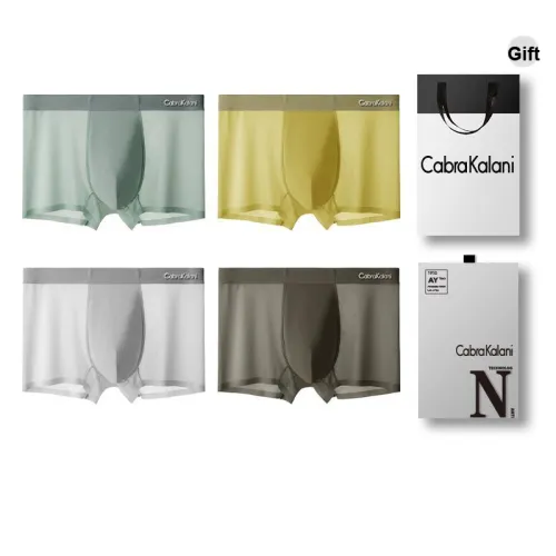 CABRAKALANI Cabra Kalani Ice Silk Cooling Air Conditioning Pants Гигроскопичность Дышащий Бренд Аутентичный Counter Продукт 4 шт Gift Box Set Мужские Боксеры