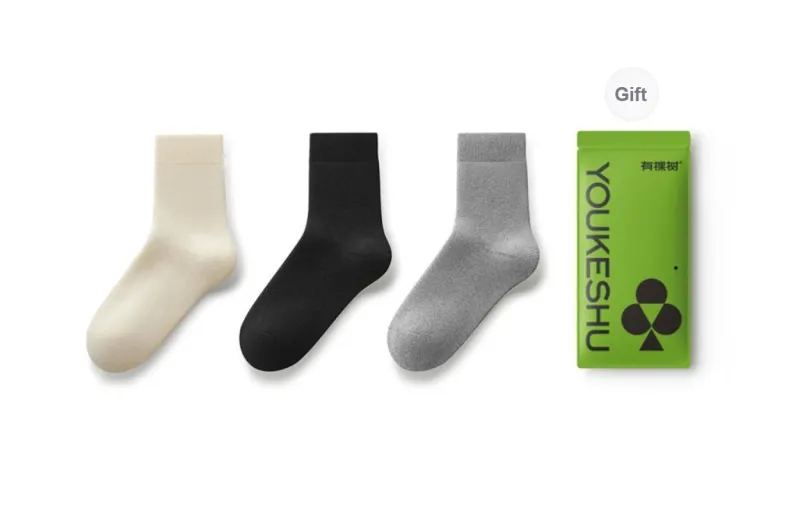 YOUKESHU Mid Calf Socks Women's 3 Pack-9