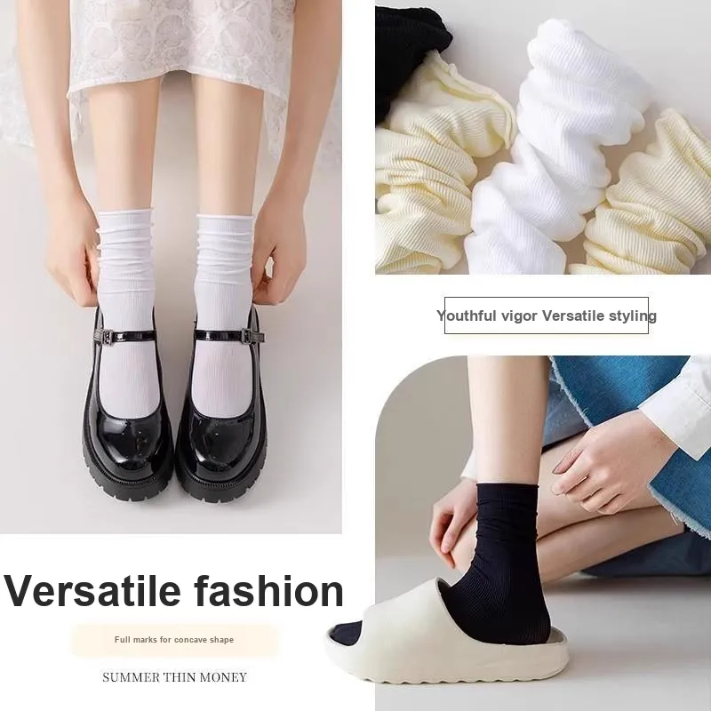 XIA.WA.ZHI.XIU Mid Calf Socks Women's Shopping Bag Combo Set-31