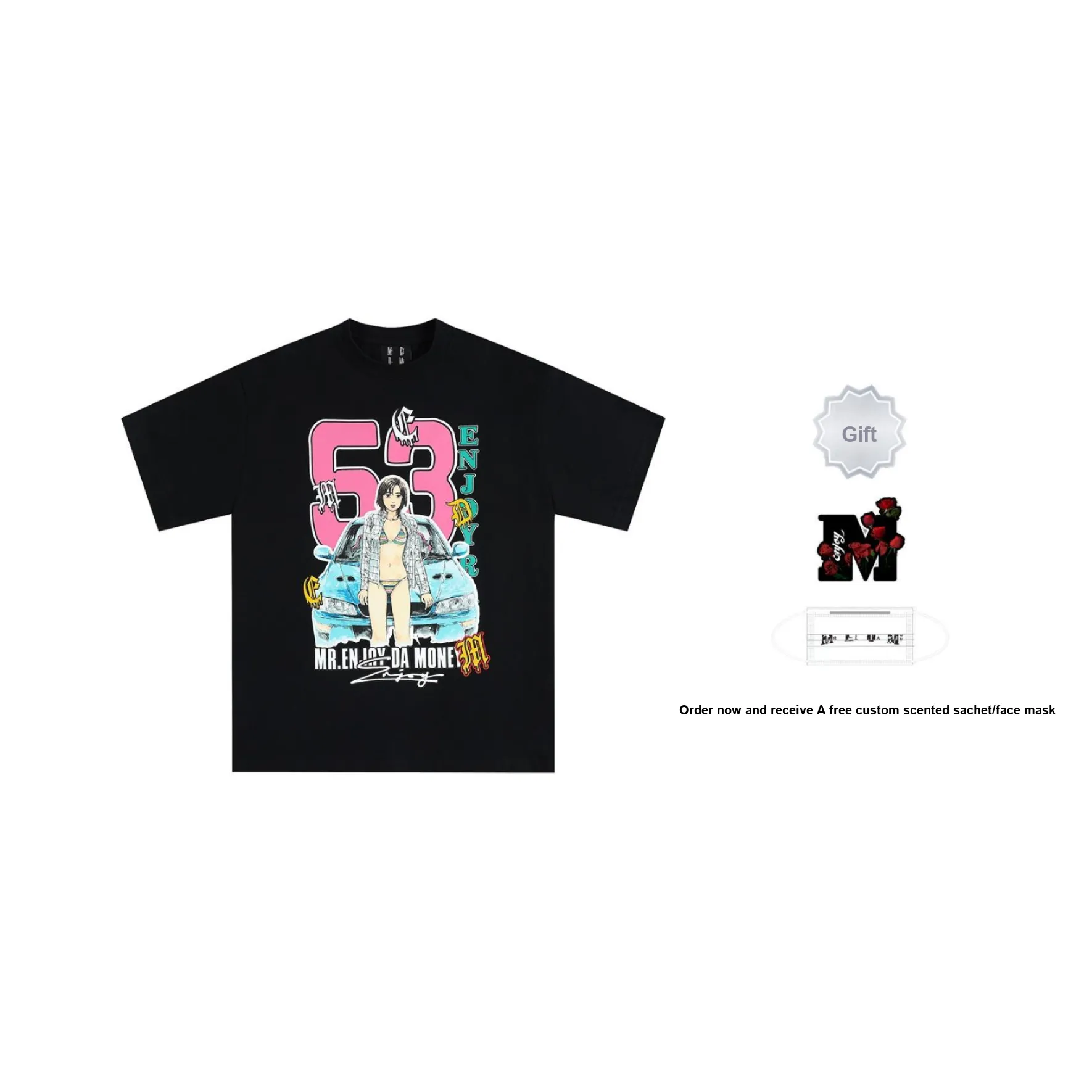 MEDM MR. ENJOYDA MONEY X Header Текст D Co Branded Series T Рубашка Унисекс