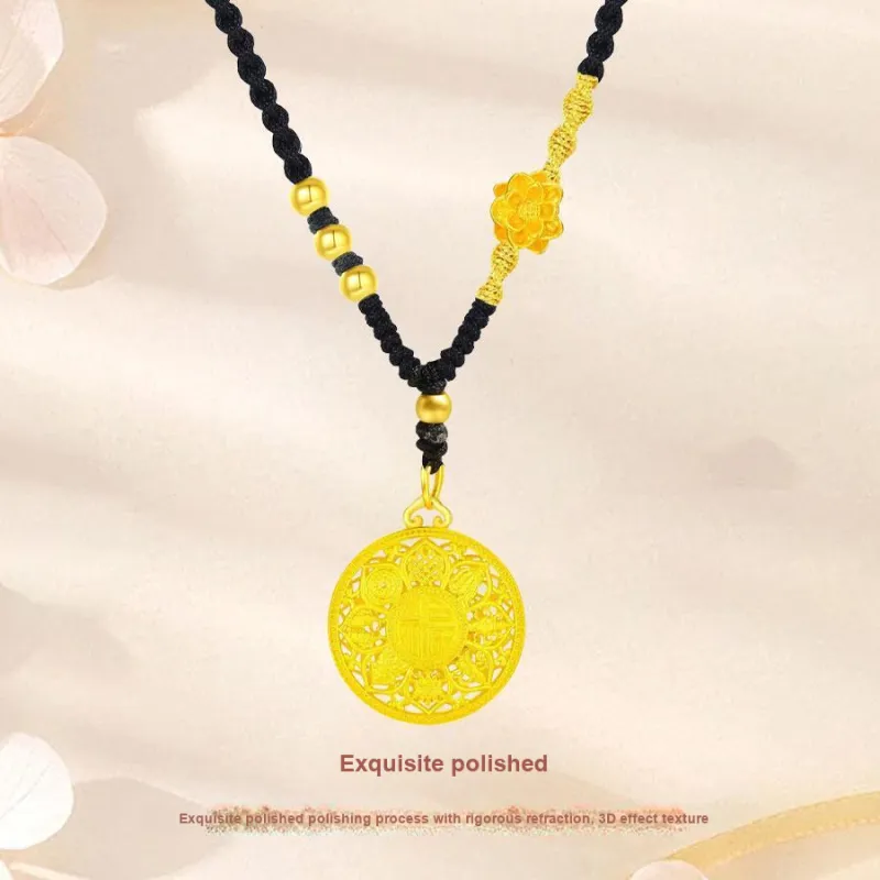 Master Kim Solid Gold Gold Beads Necklaces Unisex-3