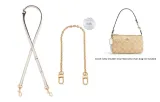 Coach Ecru 1.1cm Width Plain Weave Gold Buckle 90-120cm+Free Decorative Chain 40cm
