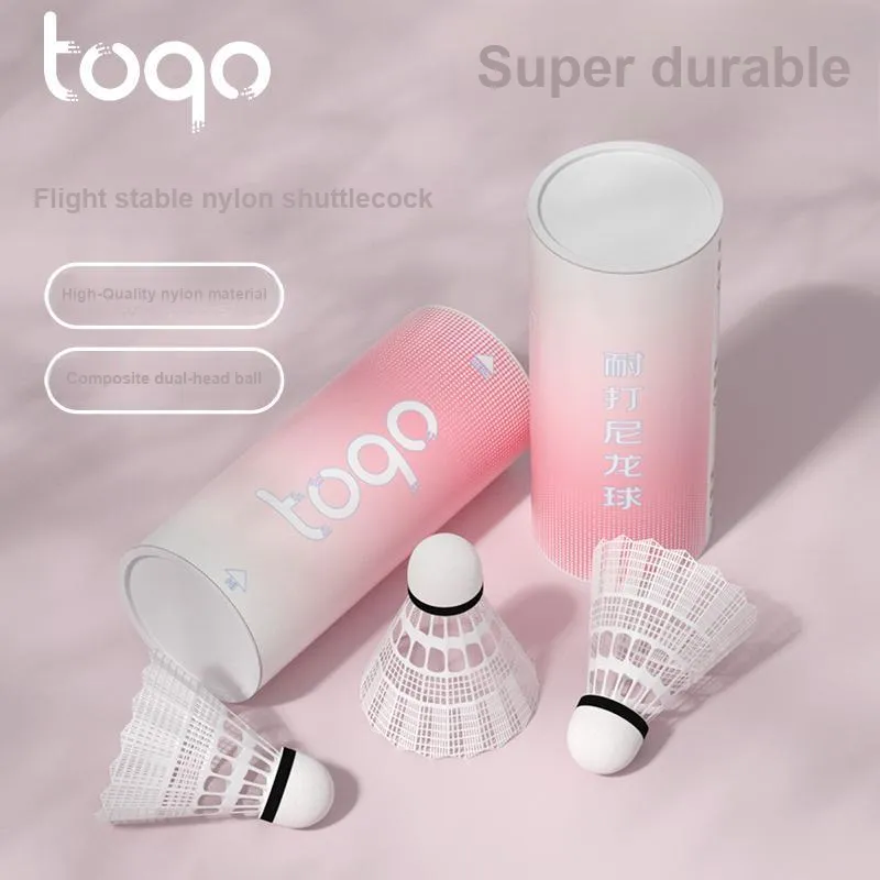 TOQO Nylon Shuttlecock 3 Pack Nylon Shuttlecocks-10