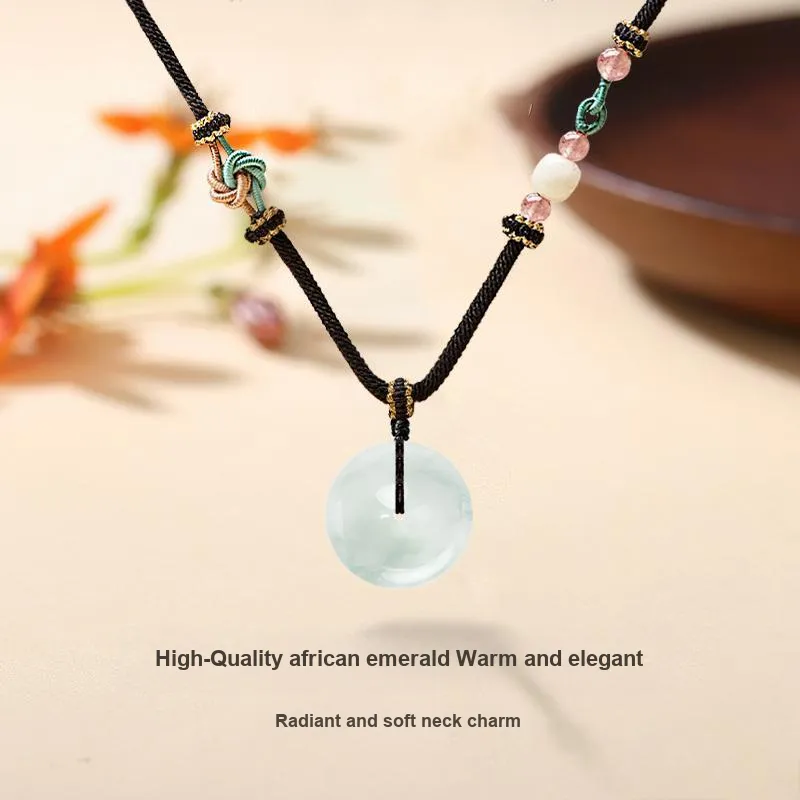 MISS TOOYA African Emerald Necklaces Unisex-2