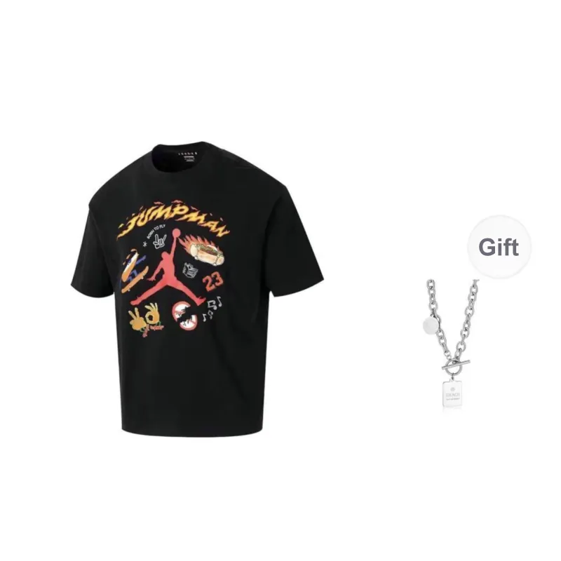 Jordan T Shirts Unisex Black-0
