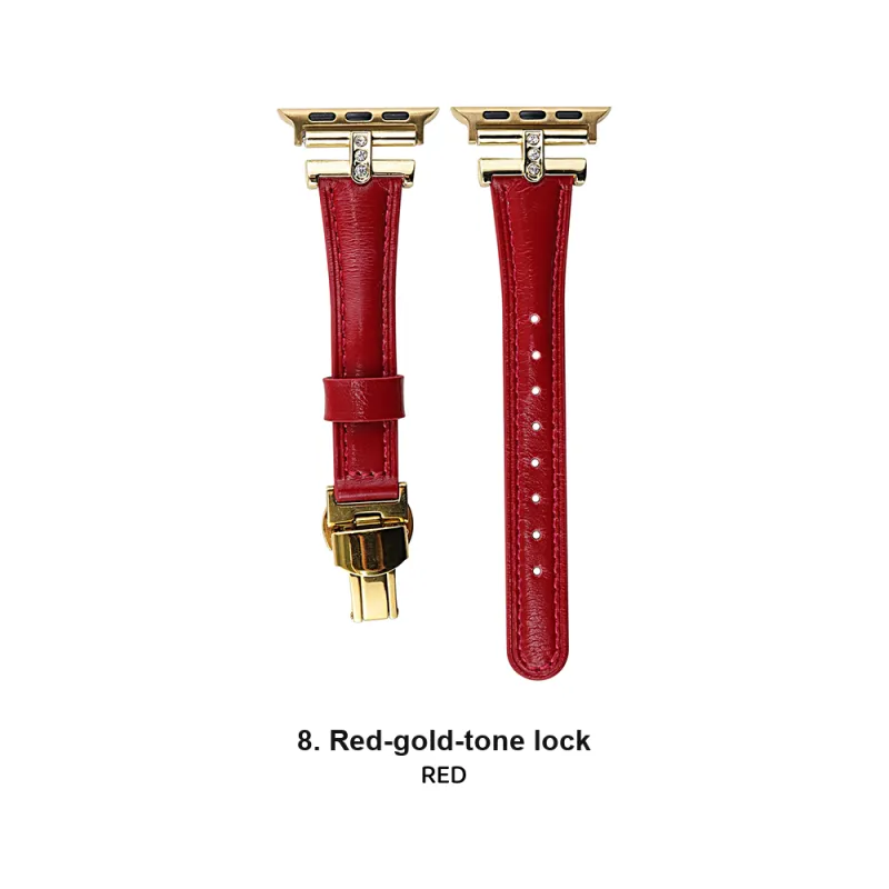Vobafe Watch Band Apple Compatibility Waxed Leather Material-15