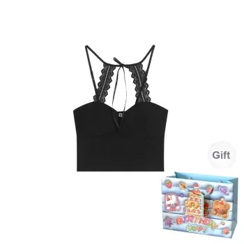 QUIET ANGEL Camisoles Women's Black Shopping Bag