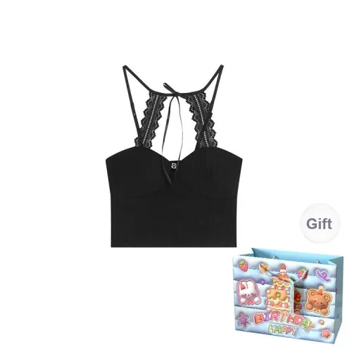 QUIET ANGEL Camisoles Women's Black Shopping Bag