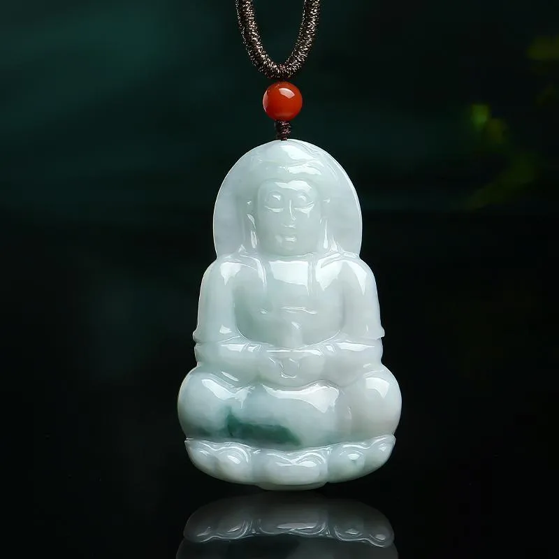 With The Heart Of The Jade Glutinous Jade Jadeite Necklaces Men's-1