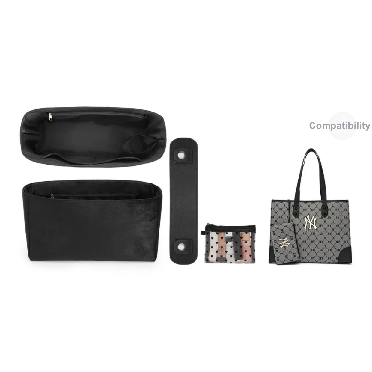 Lan Bao Fan Flannelette With Microfiber Leather Accessories Bag Accessory Unisex Black