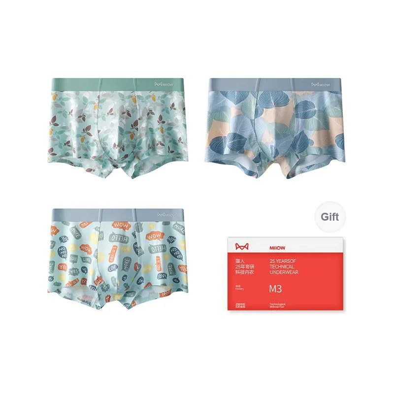 MIIOW Cool One Summer Series Underpants Men's Shopping Bag 3 Pack-8