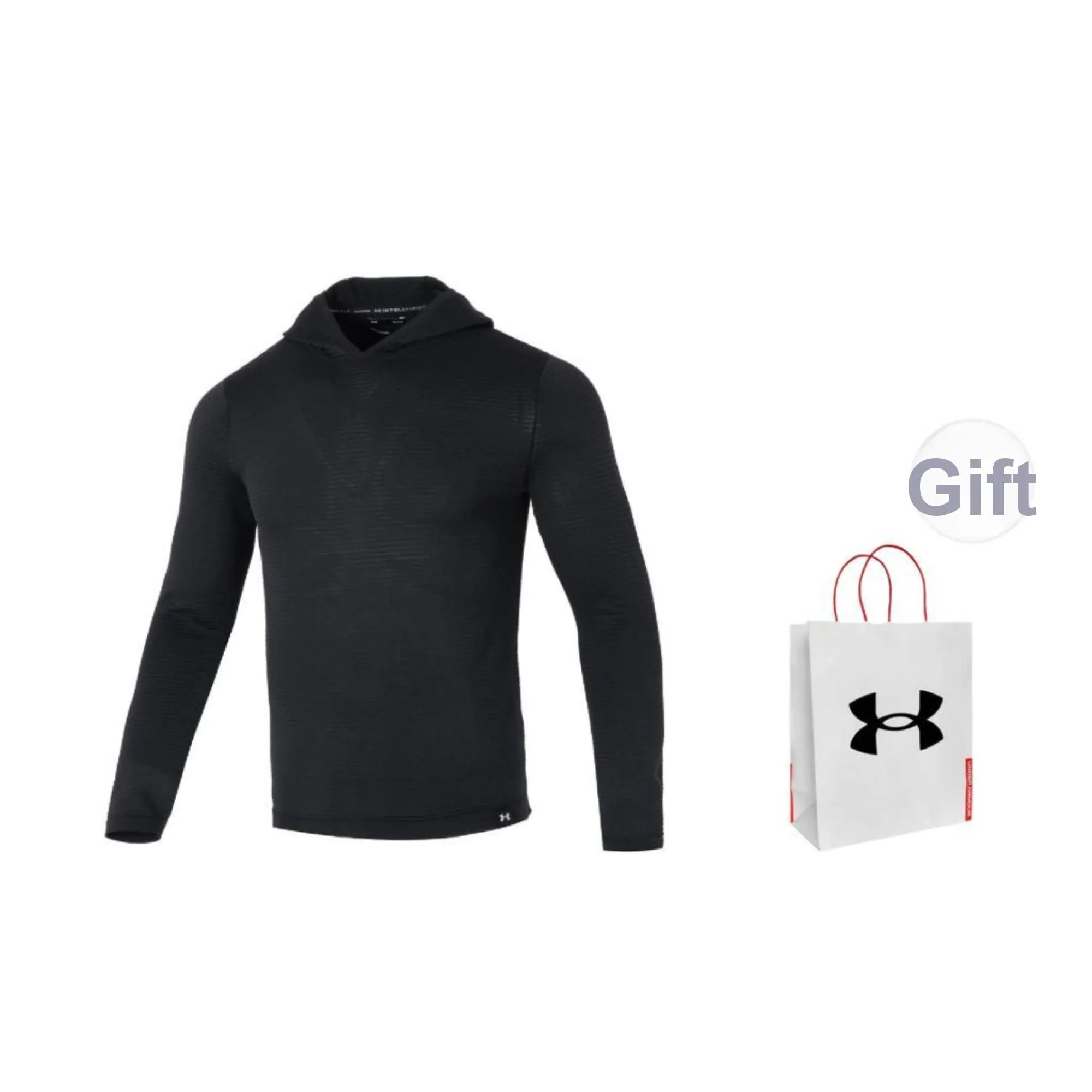Under Armour Sweatshirt Unisex Black Shopping Bag Included