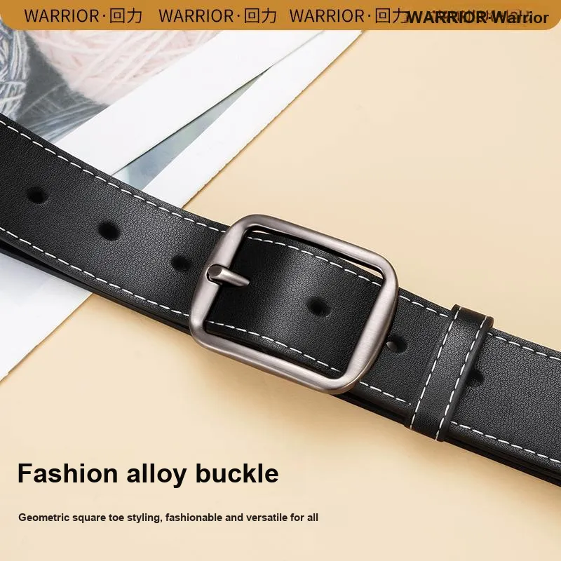 Warrior Bovine Split Transfer Leather Leather Belts Unisex 3.3cm-2